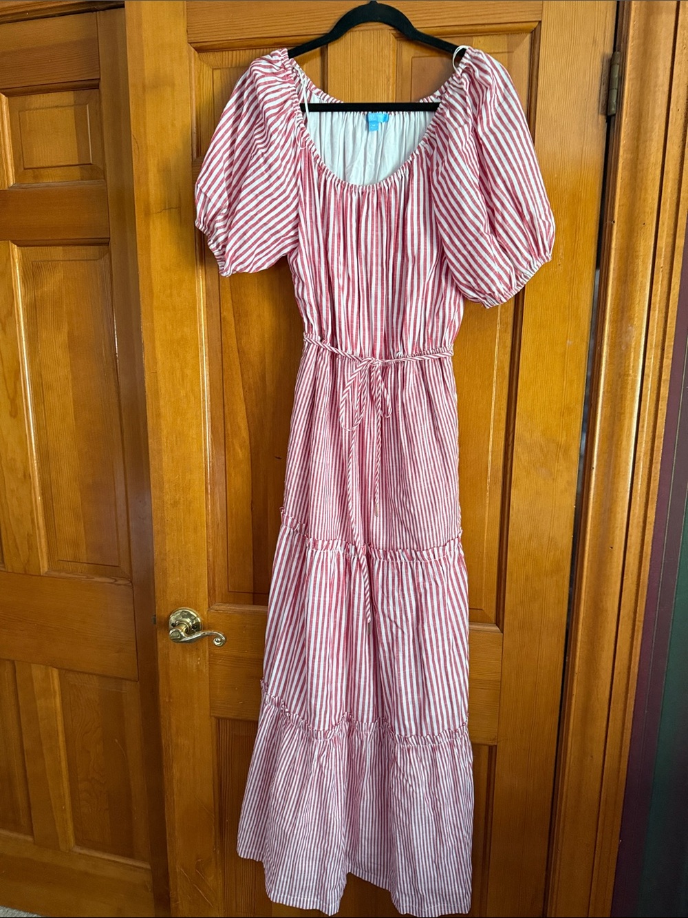 RSVP White Dress with Red Trim Accents